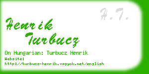 henrik turbucz business card